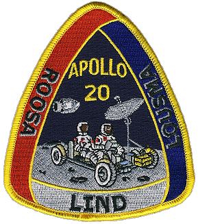 NASA20 Rare APOLLO 20 Canceled Flight  Patch 
