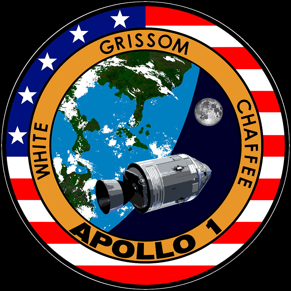 APOLLO 1 Patches Aufnäher Raumfahrt NASA White Grissom Shaffee USA 1966/67 