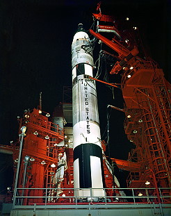 Gemini 6A auf der Startrampe