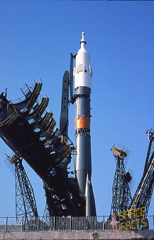 Sojus 33 on launch pad