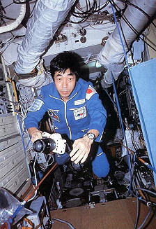 Akiyama an Bord der Mir