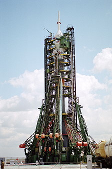 Soyuz TM-34 on launch pad