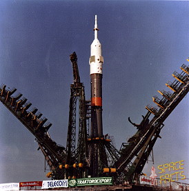 Soyuz TM-5 on the launch pad