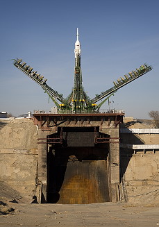 Soyuz TMA-14 on launch pad