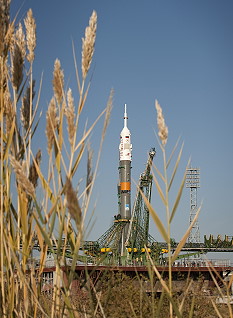 Soyuz TMA-16 on launch pad
