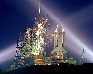 STS-1 on launch pad