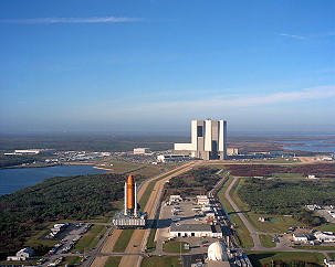 STS-36 rollout