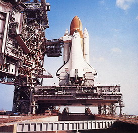 STS-41C auf der Startrampe