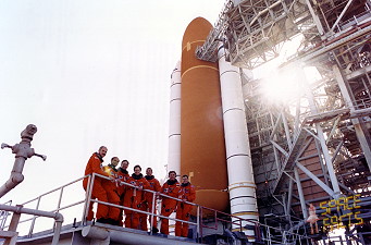 STS-42 auf der Startrampe