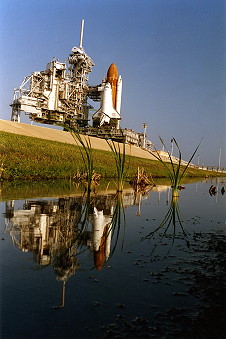 STS-44 auf dem Weg zur Startrampe