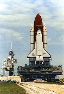 STS-49 rollout