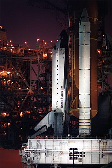 STS-58 auf der Startrampe