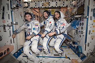 Crew Sojus TMA-05M an Bord der ISS