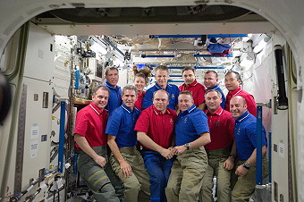 traditional in-flight photo STS-132 (with expedition 23)