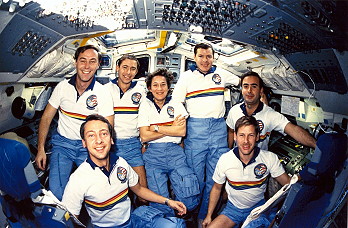 traditionelles Bordfoto STS-61B
