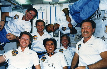 traditional in-flight photo STS-61C