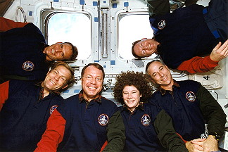 traditional in-flight photo STS-64