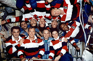 traditionelles Bordfoto STS-89