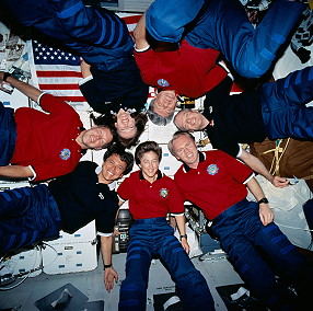 traditional in-flight photo STS-91