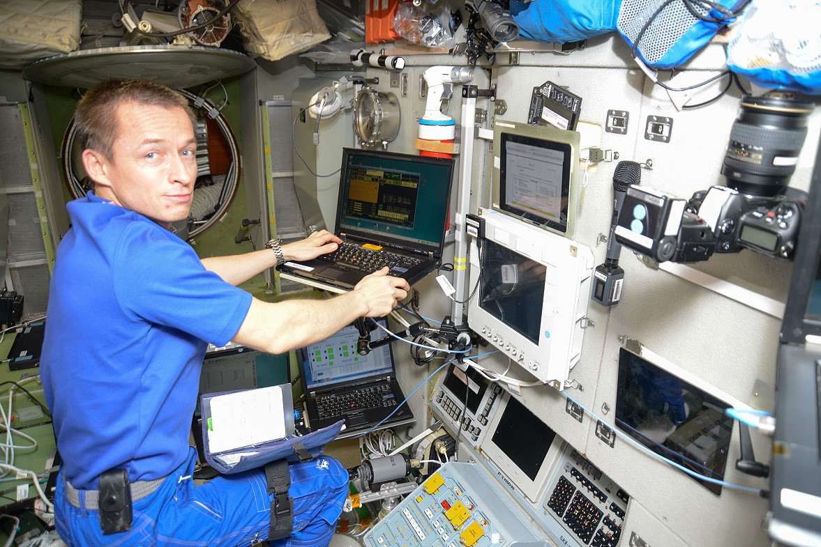 Ryschikow an Bord der ISS