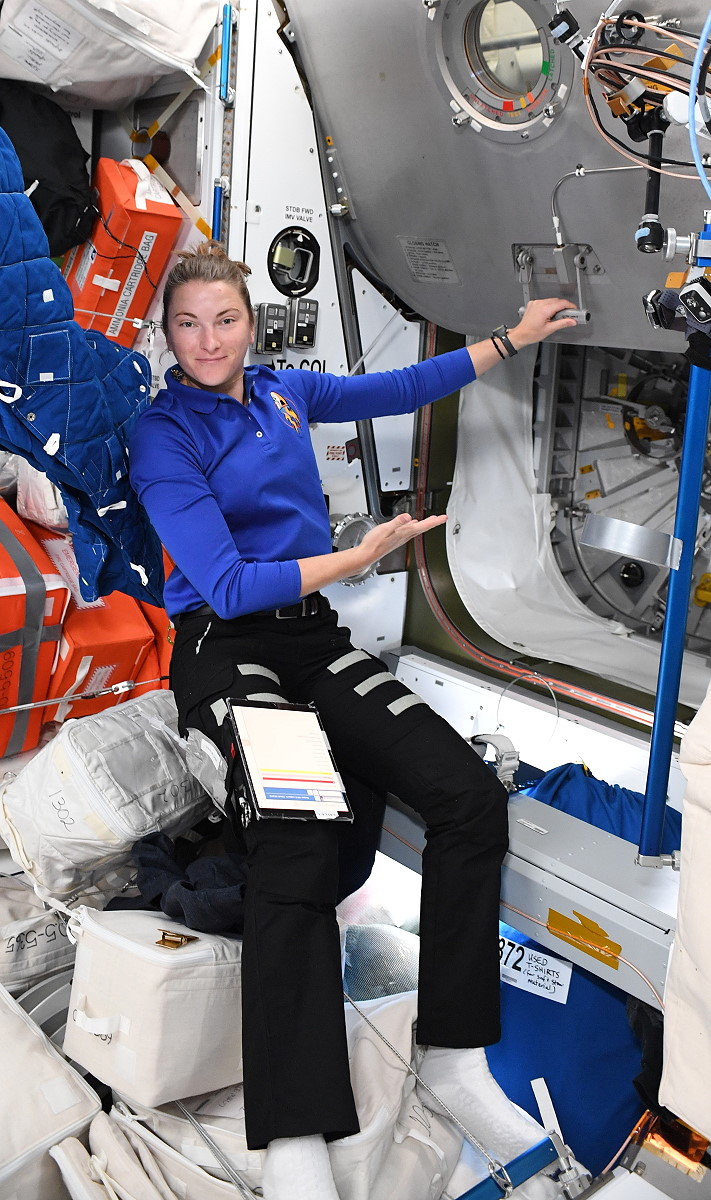 Kayla Barron reopens the Columbus hatch