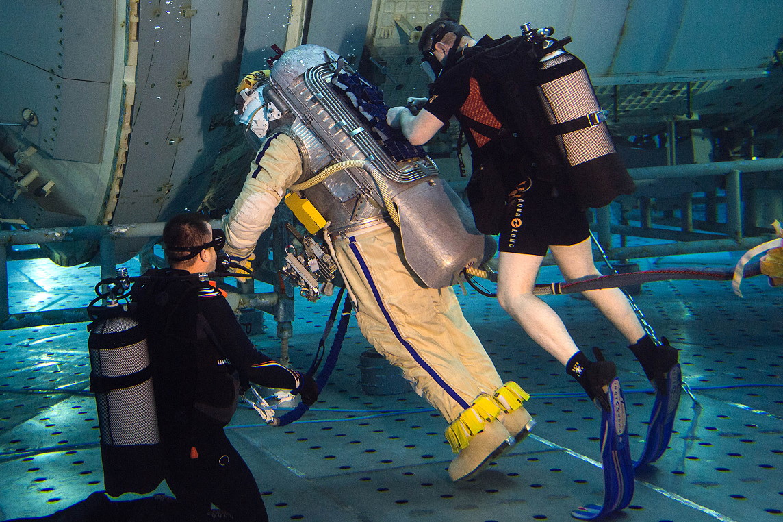 Oleg Kononenko in EVA training