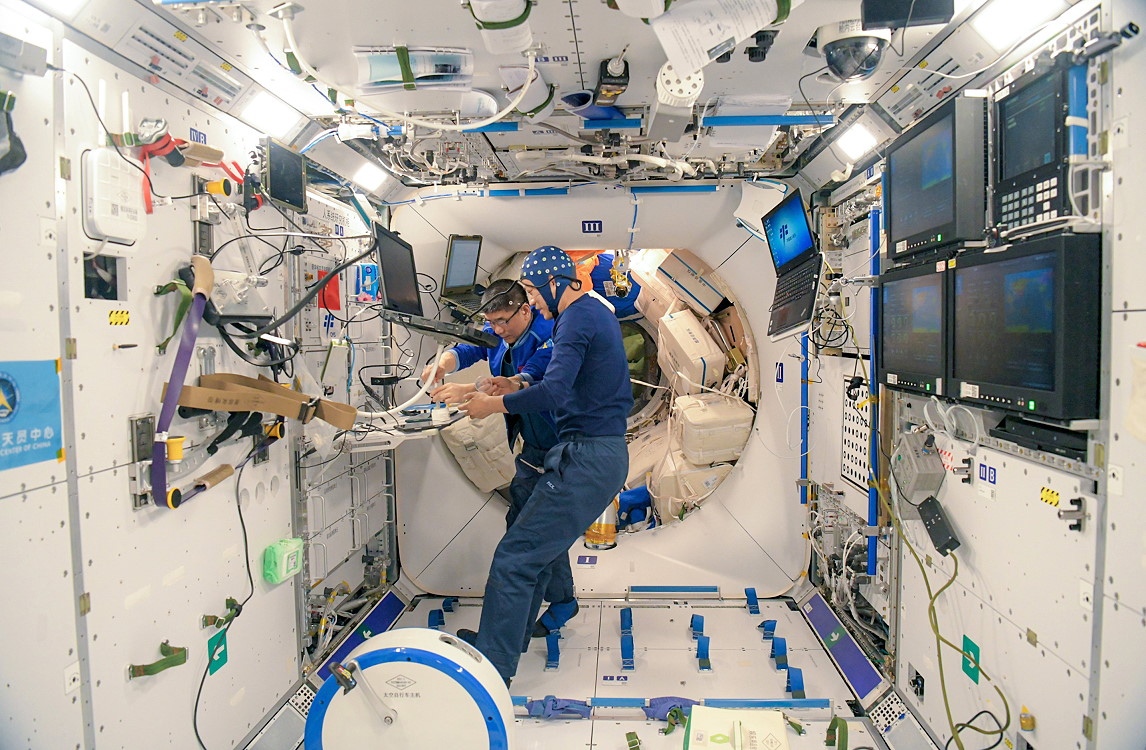 Leben an Bord von Tiangong