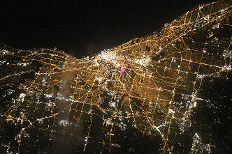 Cleveland at night