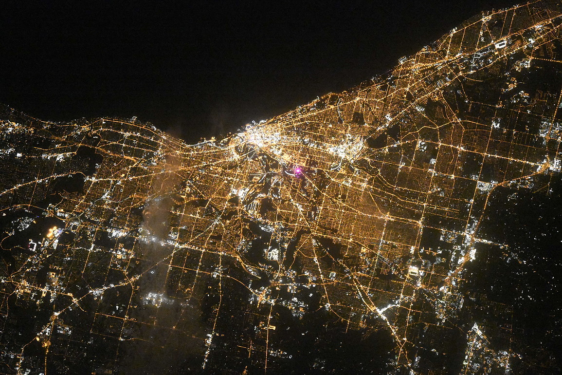 Cleveland at night