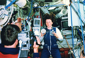 Sharman an Bord der Mir