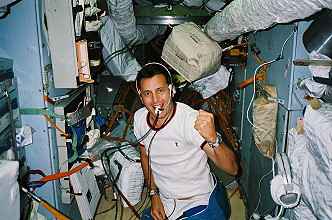 Michel Tognini onboard Mir Michel Tognini onboard Mir