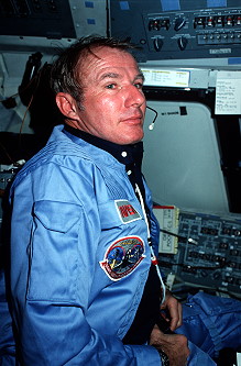 Brand an Bord des Shuttle