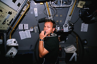 Schlegel an Bord des Space Shuttle