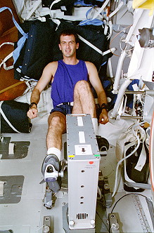 Wisoff an Bord des Space Shuttle