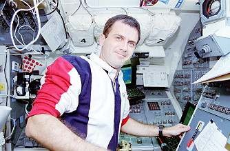 Wisoff an Bord des Space Shuttle