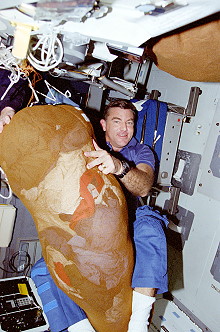 Voss an Bord des Space Shuttle