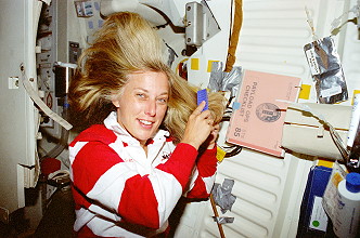 Davis an Bord des Space Shuttle