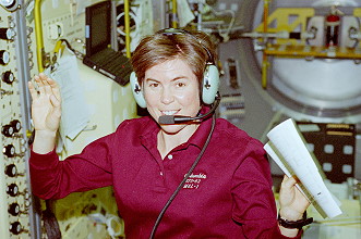 Voss an Bord des Space Shuttle