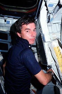 Merbold an Bord des Shuttle