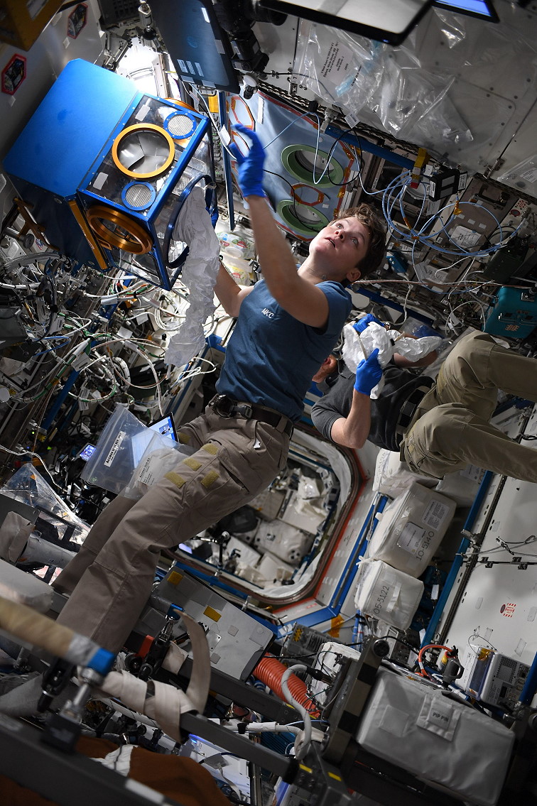 Anne McClain an Bord der ISS
