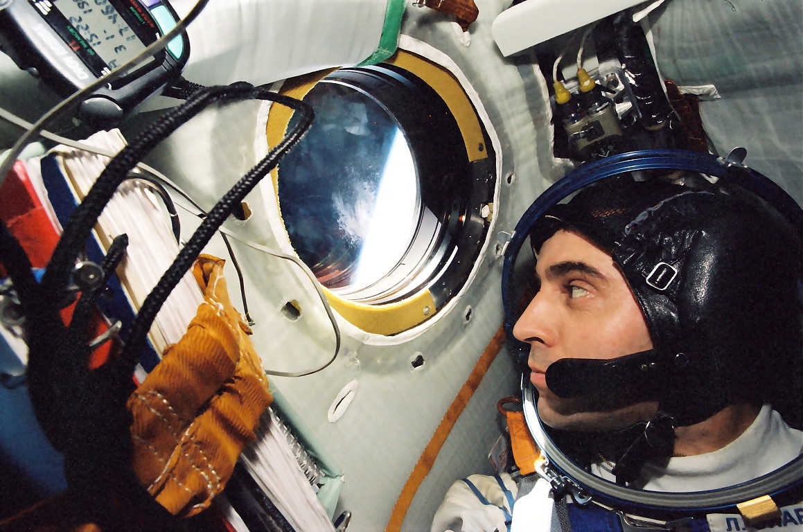 Leopold Eyharts an Bord der Mir