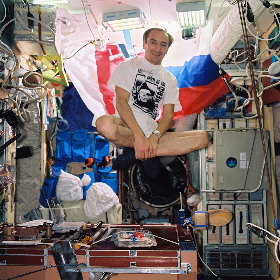 Jean-Pierre Haignere an Bord der Mir