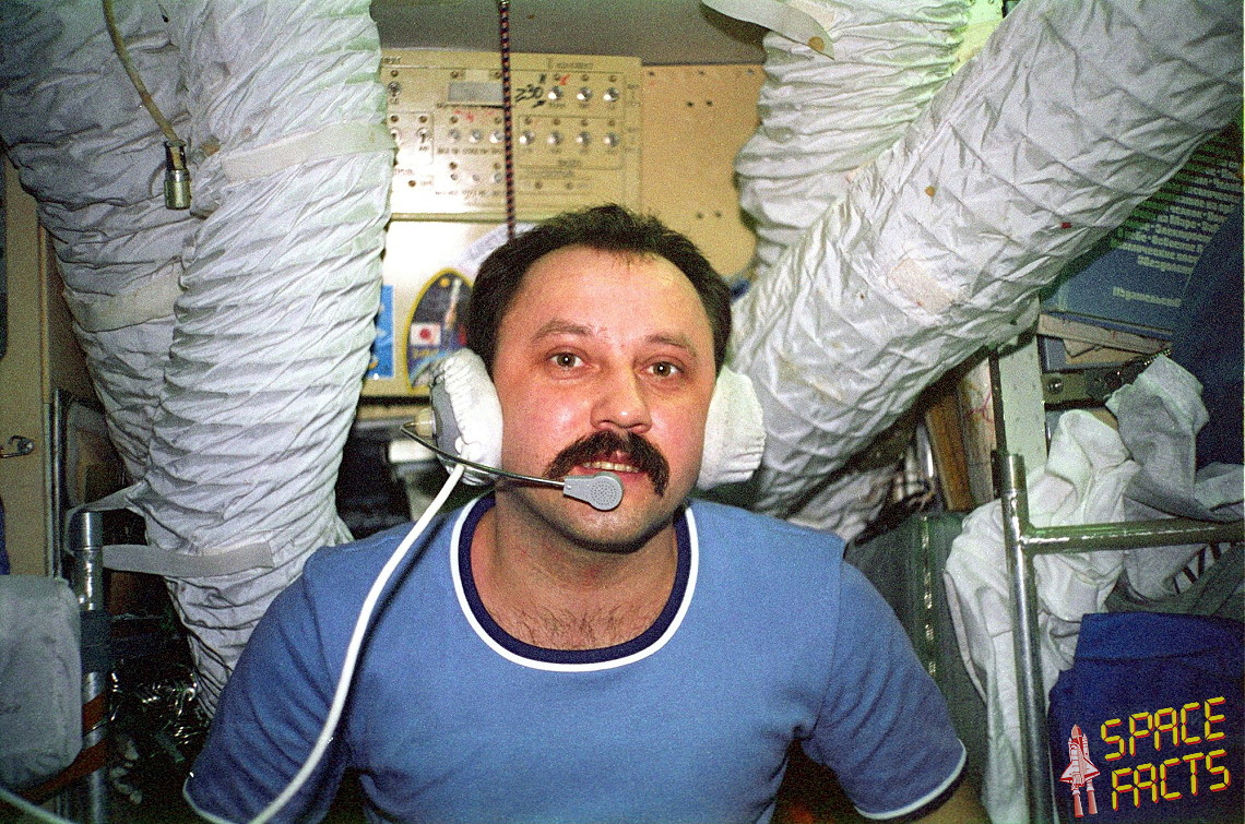 Yuri Usachyov onboard Mir