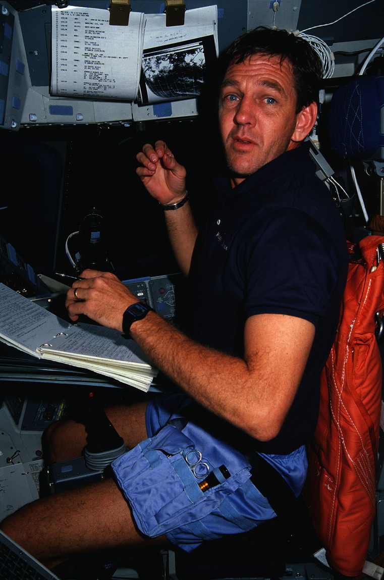McCulley onboard Space Shuttle