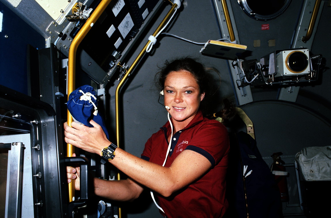 Jernigan onboard Space Shuttle