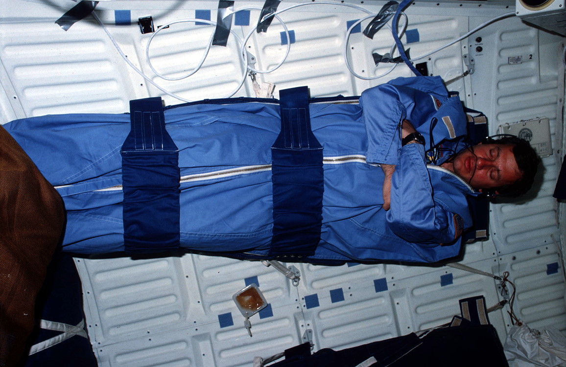 Hart an Bord des Shuttle