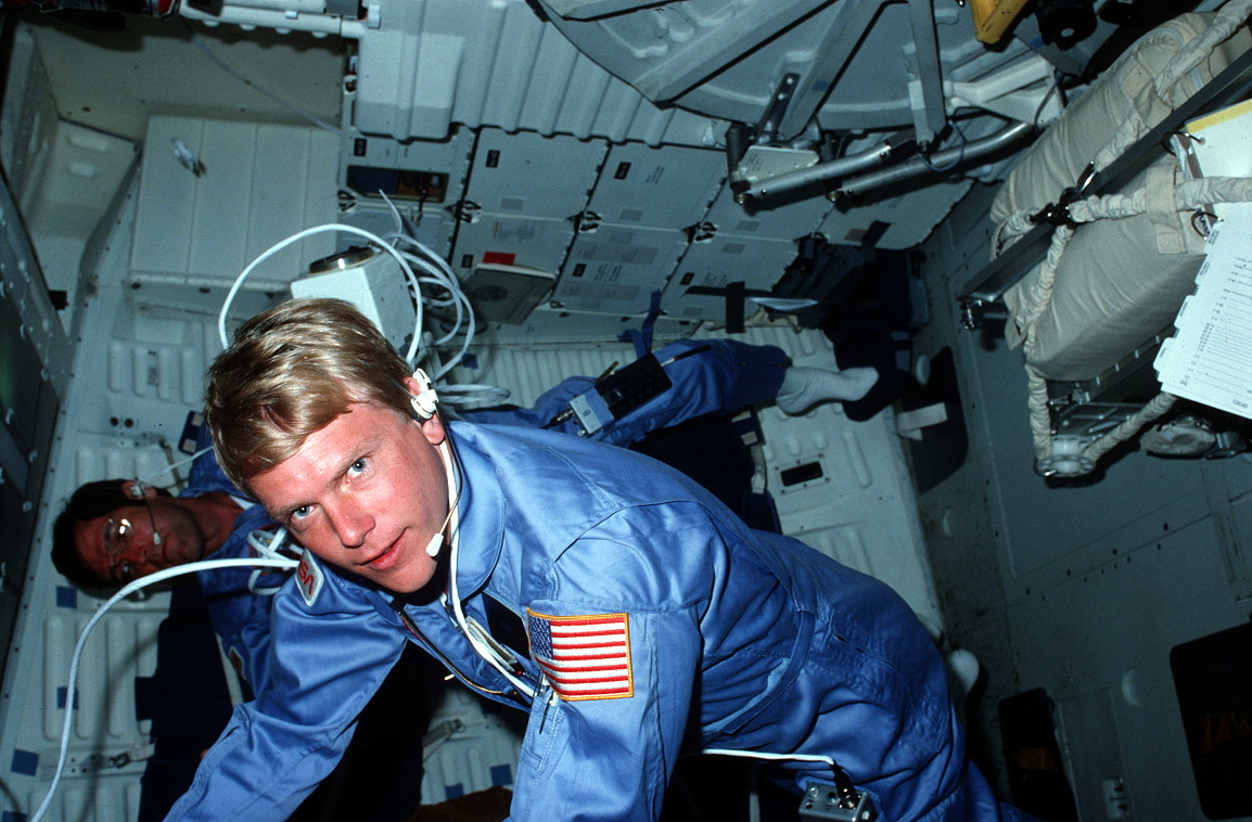 Nelson an Bord des Shuttle