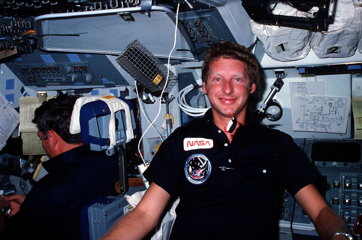 Hawley an Bord des Shuttle