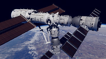 möglicher Aufbau der neuen chinesischen Raumstation