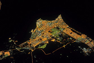 Kuwait bei Nacht